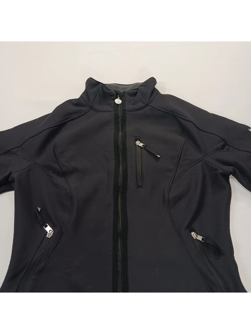 NIKE Fit Therma Softshell Full Zip Jacket Pockets Men's Black Size M (8-10)